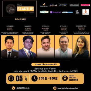 Join the Global Startup Summit is on 5th July at Radisson Hotel, Udyog Vihar